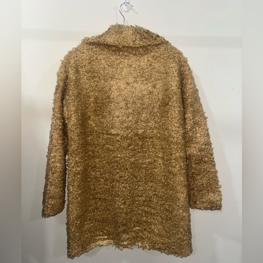 MOON RIVER ANTHROPOLOGY Peak Collar sherpa Tan Coat Size S - Picture 6 of 8
